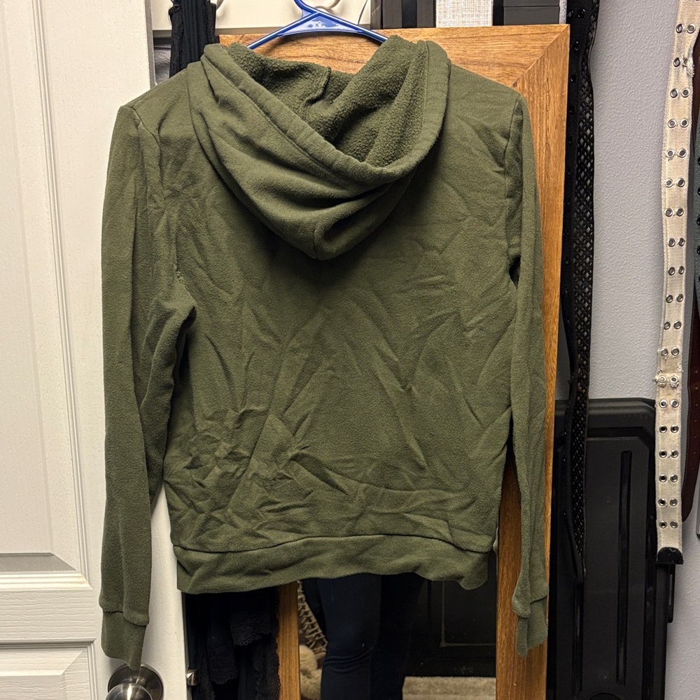 PINK Victoria's Secret Olive Hoodie - Picture 3 of 3